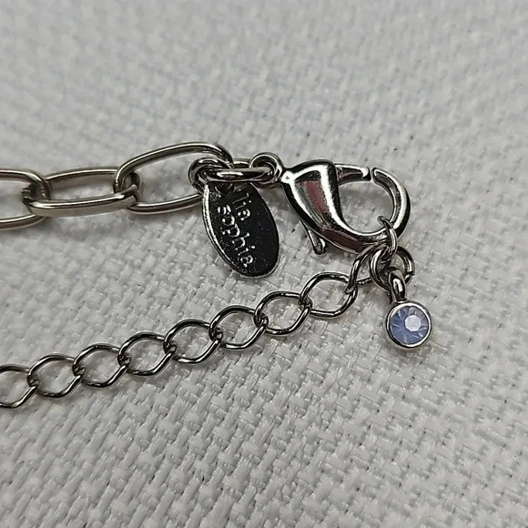 Lia Sophia Statement Necklace in Silver with Mint Green and Blue Accents - Picture 10 of 13